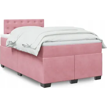 Postel Jednolůžková dřevěná postel VidaXL 120x190 cm, odstíny růžové