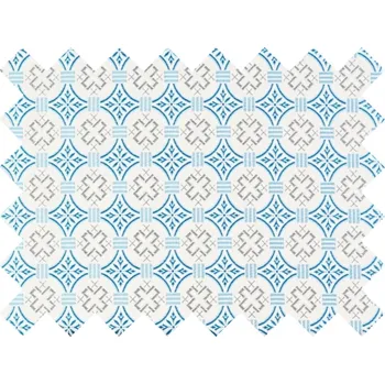 HEDVA ČESKÝ BROKÁT Vzorek brokátu 5x10cm 50749 JERUZALÉMSKÝ KŘÍŽ bílá | 30