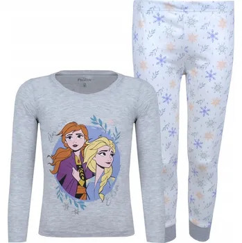 Dívčí pyžamo Pyžamo Ledové Království Elsa a Anna šedé, velikost 98