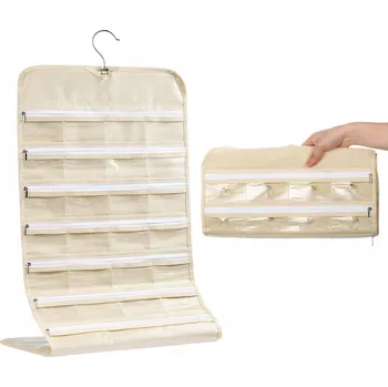 Šperkovnice DRŽÁK NA ŠPERKY ZÁVĚSNÝ ORGANIZÉR NA ŠPERKY UZAVŘENÁ KAPSA NA ŠPERKY 1 SADA