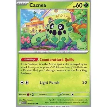 Sběratelská karetní hra Pokémon SV1en 005/198 Cacnea - Scarlet & Violet Stav: Near Mint, Verze: REVERSE HOLO