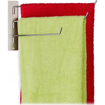 Věšák POHYBLIVÝ KOUPELNOVÝ VĚŠÁK NA RUČNÍKY ocel