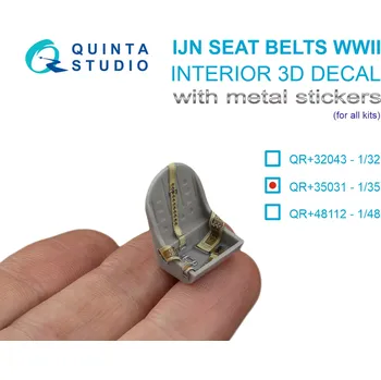 Plastikový model Quinta studio 1/35 WWII Imperial Japanese Navy seatbelts