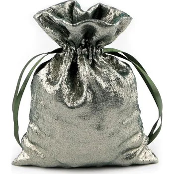 Dárkový pytlík s metalickým efektem 13x18 cm, malé, 1 zelená
