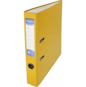 PÁKOVÝ POŘADAČ plastový na DOKUMENTY A4/50 mm Kovaný Žlutý STARPAK