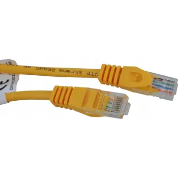 Síťový kabel SÍŤOVÝ KABEL PATCH CORD UTP RJ45 KAT. 5E ŽLUTÝ CCA 2,0 m 5P31