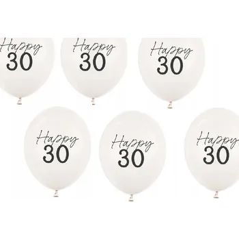 Balónek Id_5409 6x BALÓN BALÓNKY BÍLÉ 30 30-tka NAROZENINY STĚNA BÍLÁ