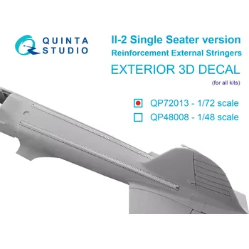 Plastikový model Quinta studio 1/72 IL-2 (single) reinforcement ext.stringers