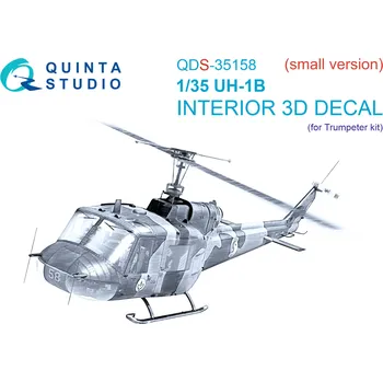 Plastikový model Quinta studio 1/35 UH-1B 3D&col.Int.(TRUMP) SMALL