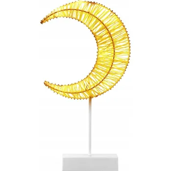 Lampička LAMPKA MĚSÍC BEZDRÁTOVÁ bílá noční stolní lampa na stůl