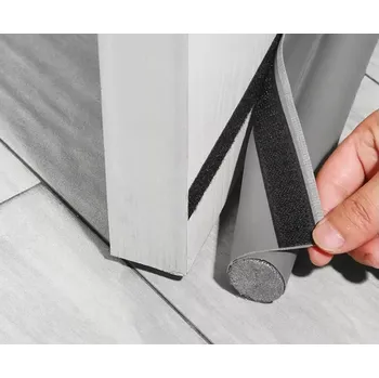 Těsnění do okna a dveří Těsnící lišta pod dveře s prahem, skládací šedá (DVT5)