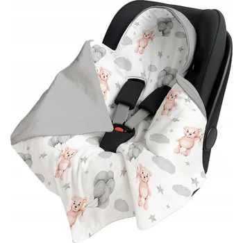 Zavinovačka DEKA DO AUTOSEDAČKY NOSÍTKA ZAVINOVAČKA S KAPUCÍ VELVET, POLSKÝ VÝROBEK