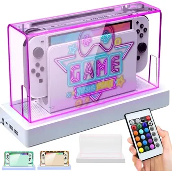 Hra LED Pouzdro pro organizér Nintendo Switch / Switch OLED, průhledné