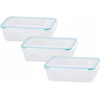 Dóza na potraviny Dóza na potraviny Lunchbox 1350 ml plastová, Clip uzávěr, sada 3 ks - SL801
