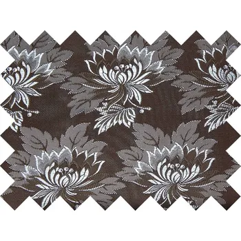 HEDVA ČESKÝ BROKÁT Vzorek brokátu Ondril MALÝ KVĚT hnědá | 1107