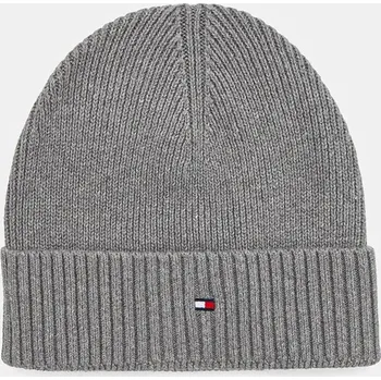 Módní doplněk Čepice s příměsí kašmíru Tommy Hilfiger AM0AM12796 šedá 90X, vel. ONE SIZE