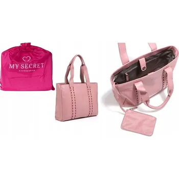 Kabelka My Secret kabelka z pravé kůže růžová