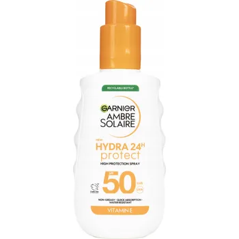 Přípravek na opalování Garnier Ambre Solaire Hydra 24 Protect Ochranný Sprej SPF50 150 Ml