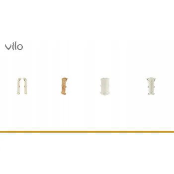 Levá koncovka, pravá koncovka Vilo PVC 3,5 x 55, délka 10 cm, dub