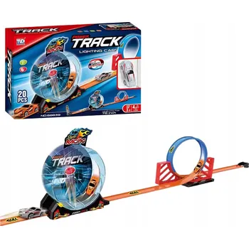 autíčko Závodní Dráha pro Auta Pull Back 200 cm + Auto se Svítícími Prvky