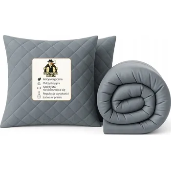 Polštář Sada šedá přikrývka 220x200 + 2x polštář 70x80 antialergická Česká výroba