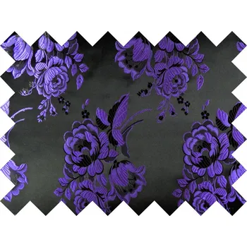 HEDVA ČESKÝ BROKÁT Vzorek brokátu Ondran RŮŽE A TULIPÁN černá | 29