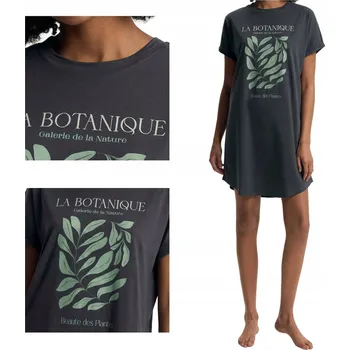 Dámská noční košile Noční košile Henderson 43687-90X Danna s krátkým rukávem, do poloviny stehen, velikost L