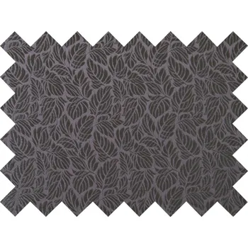 HEDVA ČESKÝ BROKÁT Vzorek brokátu 5x10cm 50749 LÍSTEČKY černá | 59