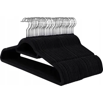 Věšák Závěsný věšák na oblečení Songmics, černý, kovový, 20 ks