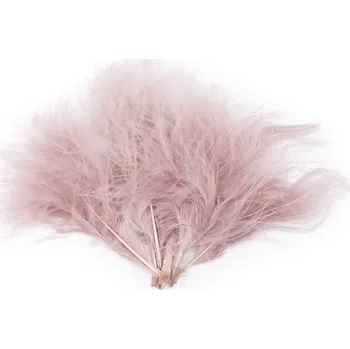 Peří marabu délka 5-12 cm, malé, 2 pudrová