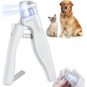 Kosmetika pro psa LED KLEŠTIČKY NA DRÁPKY PRO DOMÁCÍ ZVÍŘATA S PILNÍKEM - NŮŽKY NA STŘIHÁNÍ PSŮ A KOČEK, ZASTŘIHÁVACÍ NÁSTROJ