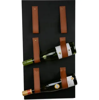 Věšák STOJAN na víno VĚŠÁK kov / EKO-KŮŽE