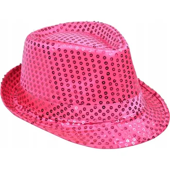 Klobouk Klobouk s flitry růžový