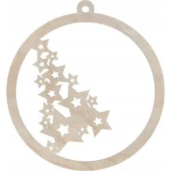 Vánoční dekorace DŘEVĚNÁ VÁNOČNÍ KOULE HVĚZDA NA VÁNOČNÍ STROMEK VÁNOČNÍ OZDOBY