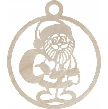 Vánoční dekorace DŘEVĚNÁ VÁNOČNÍ KOULE Mikuláš NA VÁNOČNÍ STROMEK VÁNOČNÍ OZDOBY DEKORACE