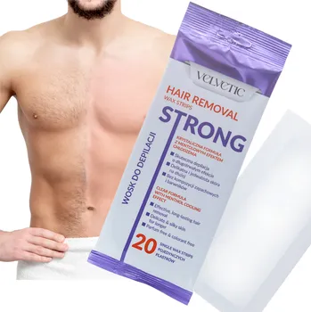 Přípravek na depilaci a epilaci Voskové depilační pásky na tělo Velvetic 20 ks