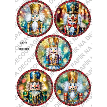 Umělecký papír Rýžový a soft papír na decoupage - Viktoriánské motivy, Louskáčky- KB01761 Materiál: Soft, Rozměr: A4