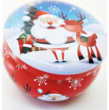 Obraz Vánoční plechovka ČERVENÁ na dárek k Vánocům, upomínkový předmět