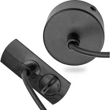 Bezpečnostní kamera Napájecí adaptér pro lištové systémy, montážní základna 1F, černý LUMILED