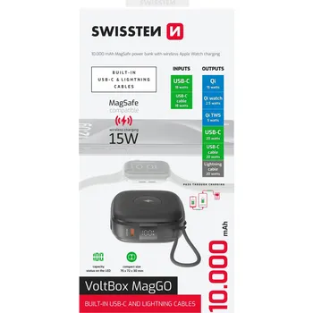 Powerbanka Powerbank Swissten 10000 mAh černý