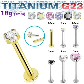 Piercing Titanový labret – různé velikosti, barvy a délky ULBPISPZ18 InfinityPierce.cz (Hypoalergenní titanový labret – variabilní velikosti a barvy ULBPISPZ18)