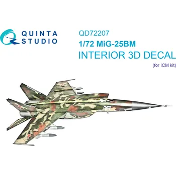 Plastikový model Quinta studio 1/72 MiG-25BM 3D-Print&col.Interior (ICM)