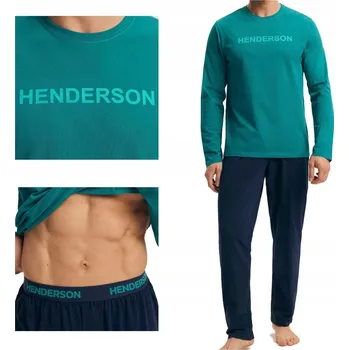 Pánské pyžamo Pánské pyžamo Vise Henderson | tyrkysové, tmavě modré M