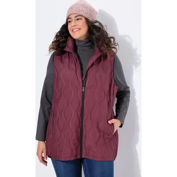 Pánská vesta Ulla Popken, Plus size HYPRAR prošívaná vesta, vodoodpudivá, kapuce pro plnoštíhlé nadměrná velikost, 842908349-1131, červený, 54/56, Nadměrné velikosti, Plus size oblečení, Oblečení pro boubelky, Oblečení pro baculky, Oblečení pro plnoštíhlé, Oblečení pr