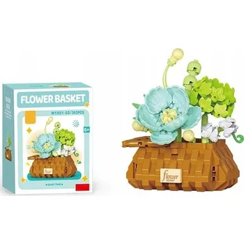 ostatní stavebnice STAVEBNICE FLOWER BASKET - KOŠ S KVĚTINAMI - 363 dílků