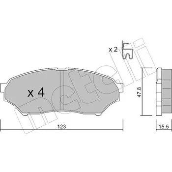 Brzdová destička Sada brzdových destiček, kotoučová brzda METELLI 22-0397-0