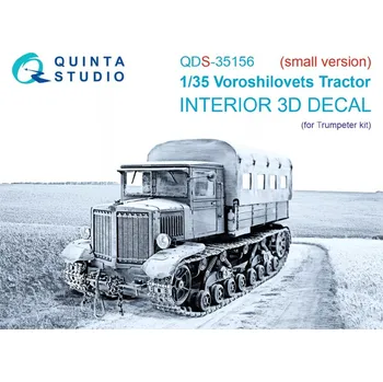 Plastikový model Quinta studio 1/35 Voroshilovets Tractor 3D&col.Int.(TRUM) SMALL