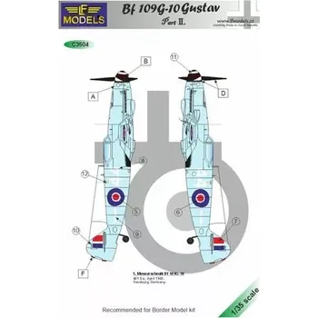 Plastikový model LF model 1/35 Decals Bf 109G-10 Gustav part II. (BORDER)