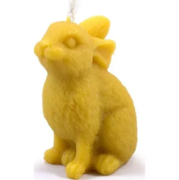 Svíčka Svíčka z včelího vosku - Sedící zajíc