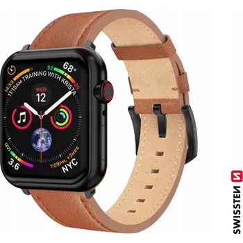 Řemínek na hodinky Hnědý řemínek SWISSTEN pro Apple